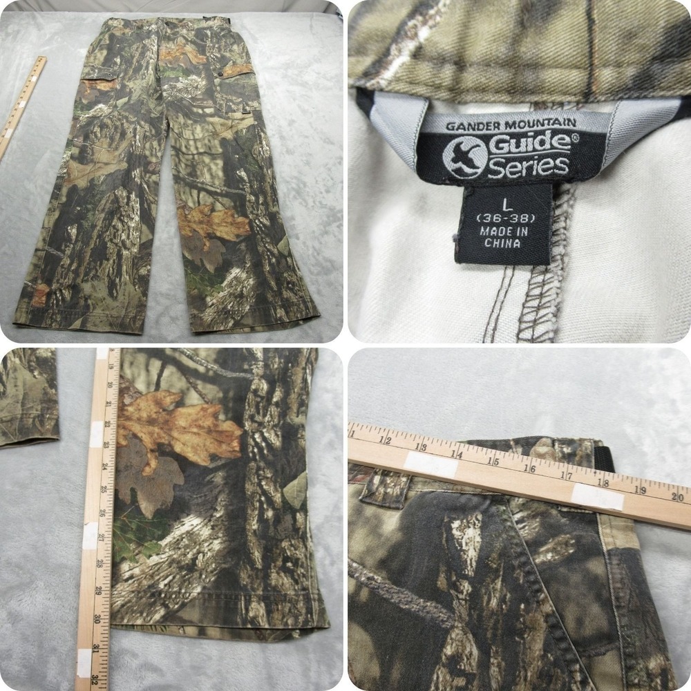Mossy Oak Guide Series Pants Men Large Green Camo Gander Mountain Cargo 36x30